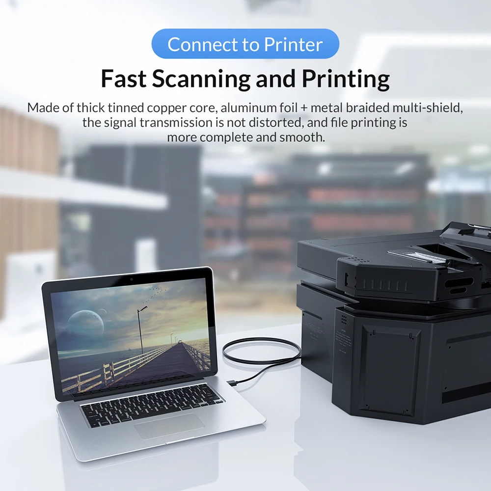 Кабель для передачи данных от ORICO Type A до USB B высокоскоростной кабель с квадратным