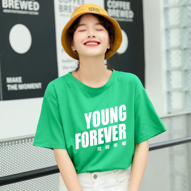 Женская уличная футболка Tumblr повседневная хлопковая с короткими рукавами и