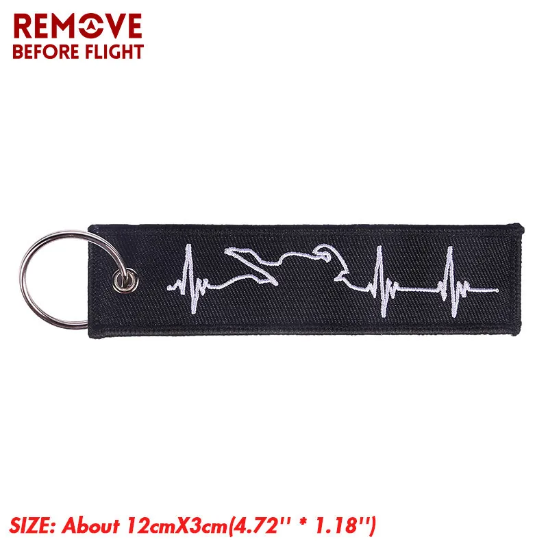 Брелок для ключей с вышивкой Remove Before Flight 2 шт.|Кольца ключей| |