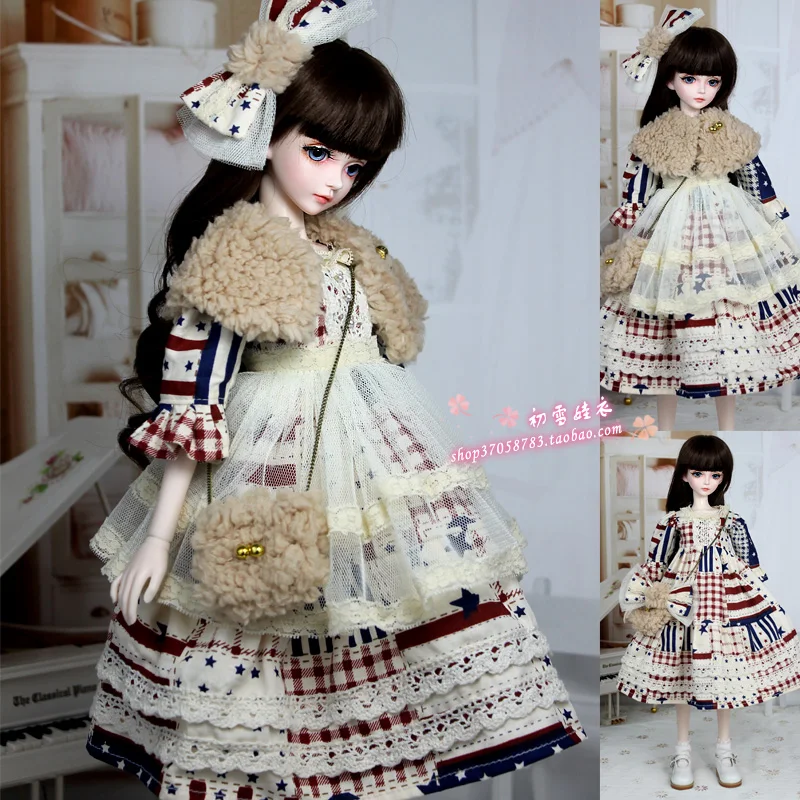 1/6 1/4 1/3 весы BJD платье + повязка на голову сумка для одежды аксессуары BJD/SD кукла не