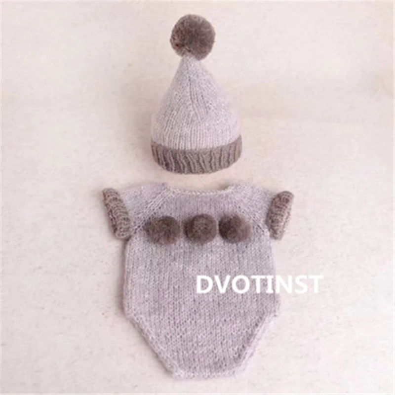 Dvotinst/реквизит для фотосессии новорожденных; вязаная крючком одежда; шапка; комплект одежды; Fotografia; хлопковый Трикотажный костюм; студийный реквизит для фотосессии
