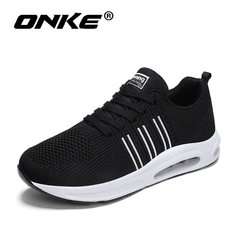 Onke мужские кроссовки бренд весна осень для мужчин дышащие Flyknit обувь спортивные
