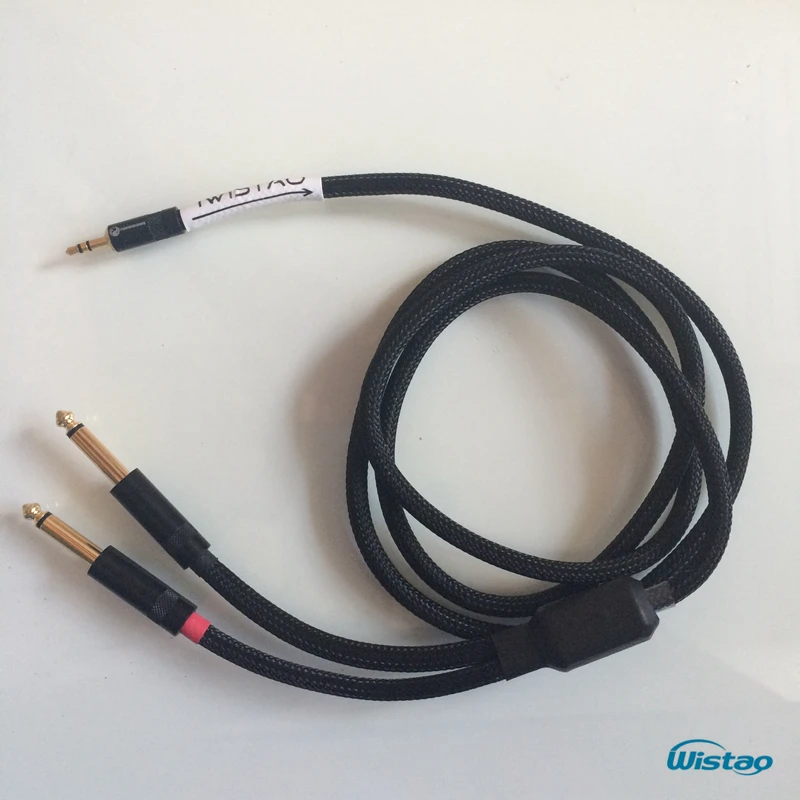 Стерео-кабель Hi-Fi 3 5 мм в 2x6 35 монокабель Choseal 4N OFC аудиокабель с позолоченными