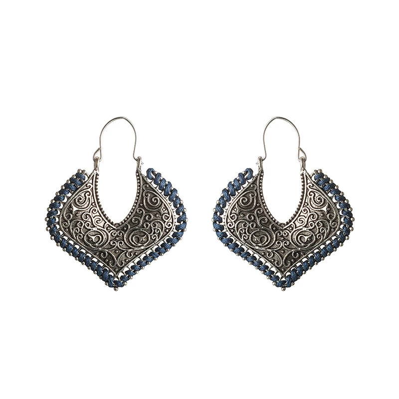 Женские винтажные серьги LOVBEAFAS Boho красные синие черные в виде веревки модные