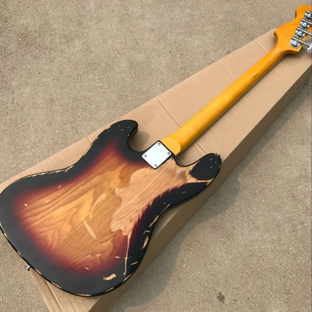 Лидер продаж 1959 реликвия Jazz Bass липа тела с 4 струны бас в солнечных лучей цвета