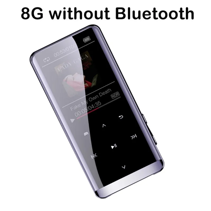 BA 8 GB Ultra thin MP3 Playe OTG MP3 игрока голос Регистраторы Bluetooth 4,2 Сенсорный экран 1,8 дюйма мини Портативный HIFI 5D музыкальный плеер - Цвет: BA
