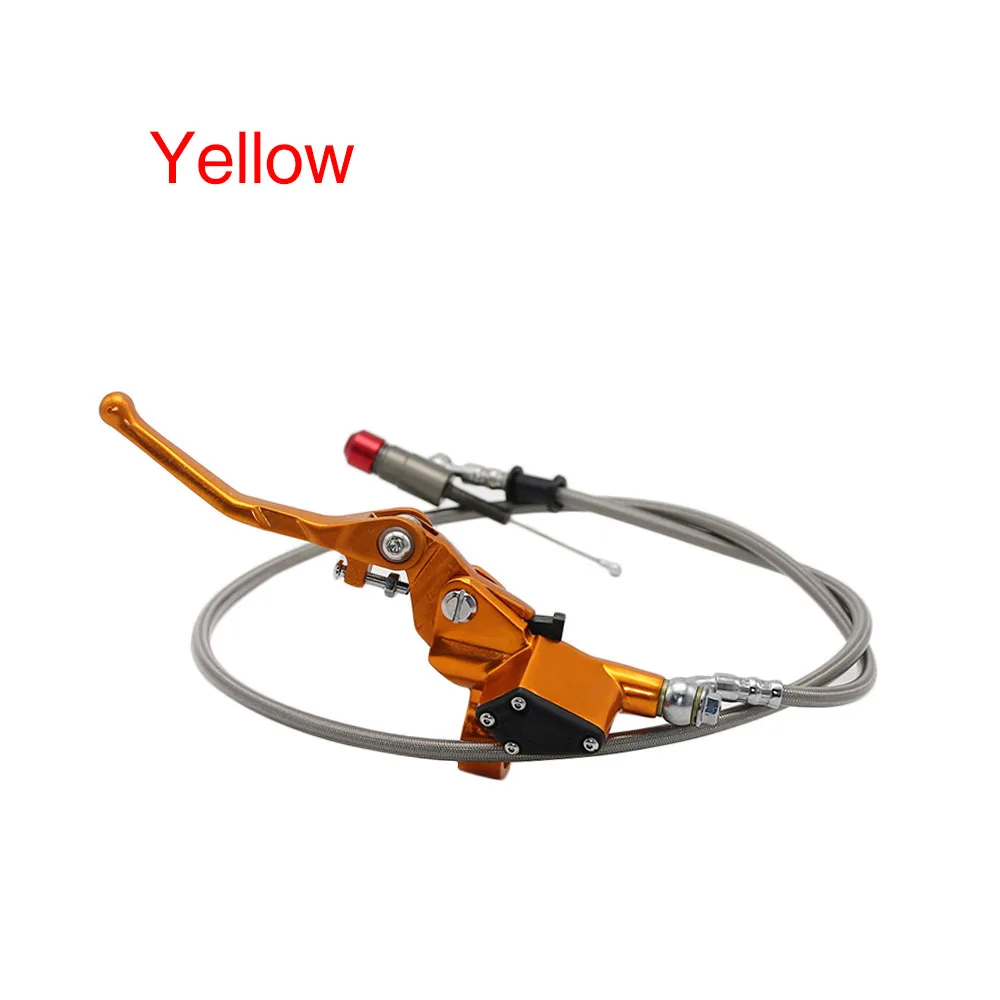 Yellow ZSDTRP мотоцикл 7/8 ''Гидравлический тормозной рычаг сцепления Главный цилиндр 1200 мм велосипед ямы для 125-250cc вертикальный двигатель - Цвет: Yellow