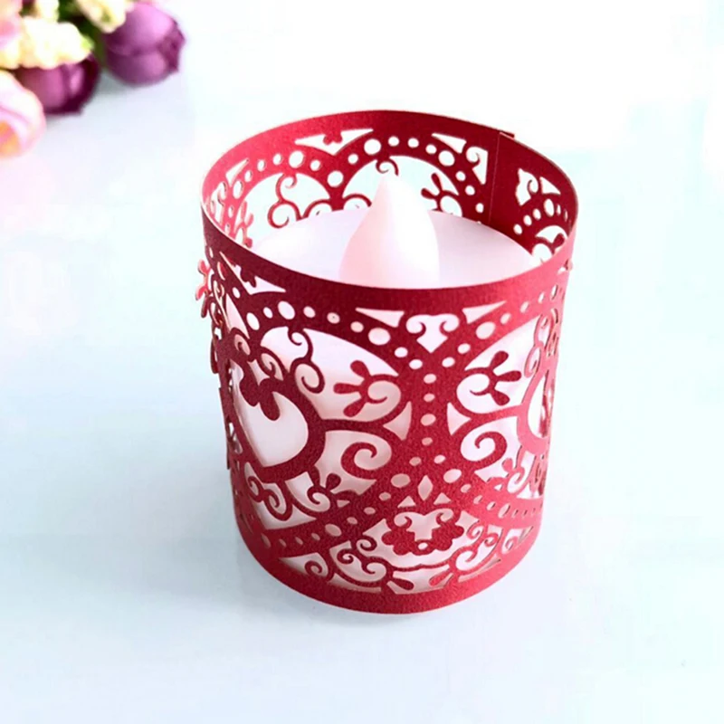 5 шт./упак. полый комплект абажуров для свечей лазерная резка выдолбленные