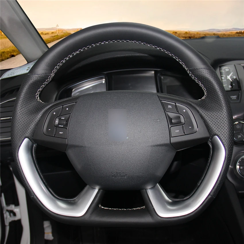 MEWANT черная искусственная кожа Φ для Citroen DS5 DS 5 DS4S DS|car steering wheel cover|steering coverwheel cover |