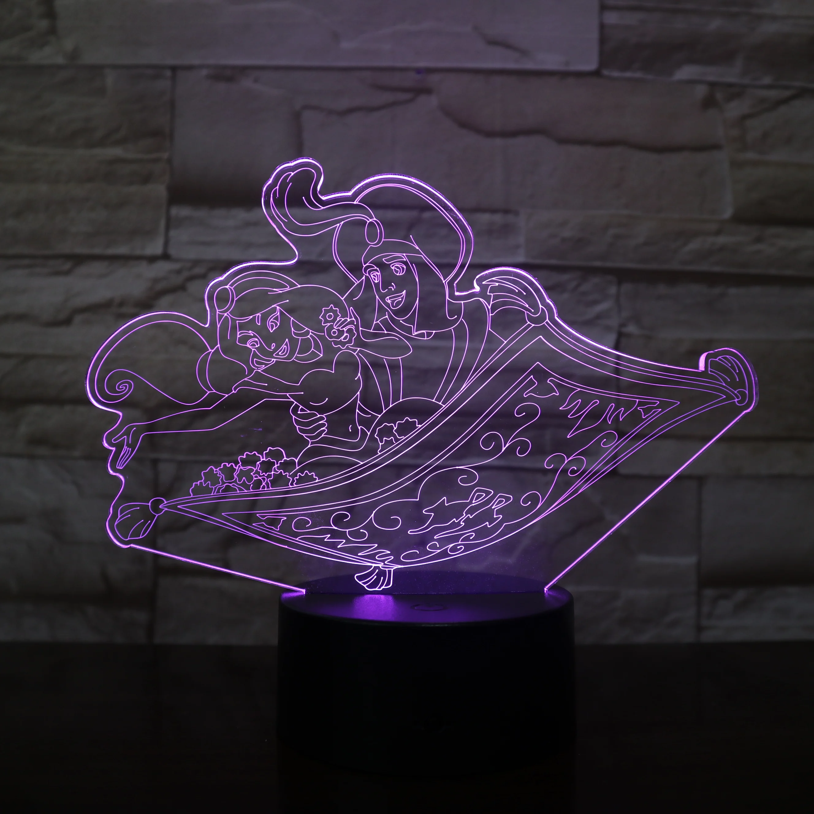 Ночсветильник Aladdin Prince с 3d светодиодами Офисная лампа для декора комнаты