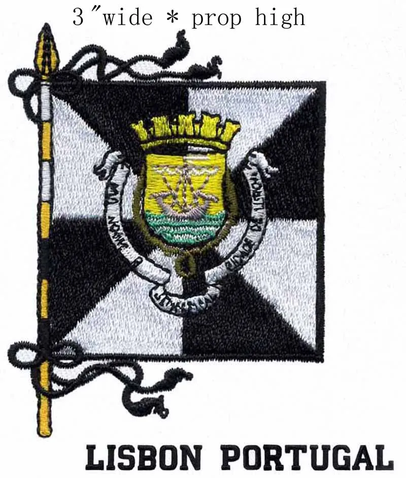 Лиссабон Португалия флаг вышивка 3 &quotширокая доставка/статус