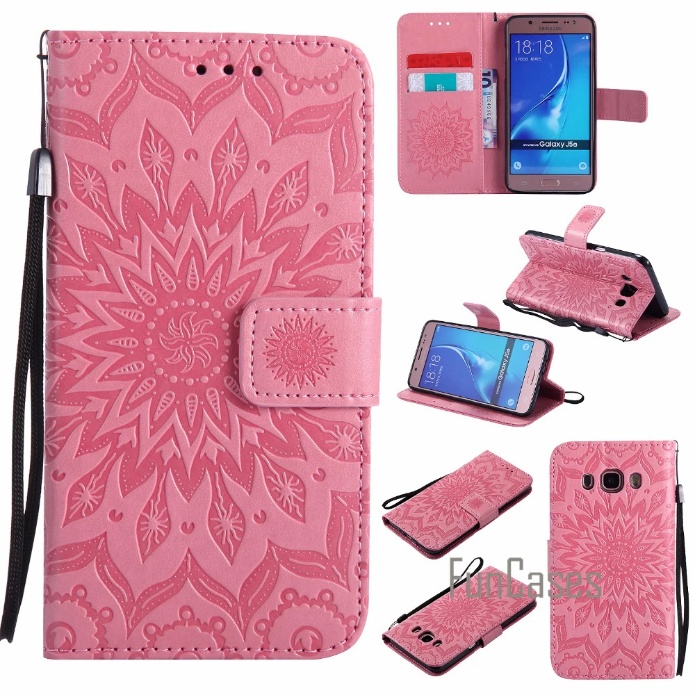 Рельефный чехол с изображением цветов и СПС coque samsung Galaxy J5/J5 2016 fundas J5 J510 + держатель