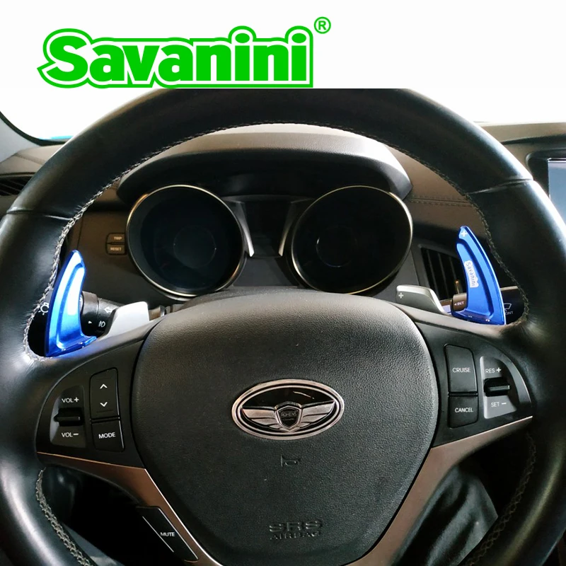 Savanini 2 шт алюминиевый руль DSG шифт весло переключения для hyundai Genesis Coupe 2012- авто Стайлинг