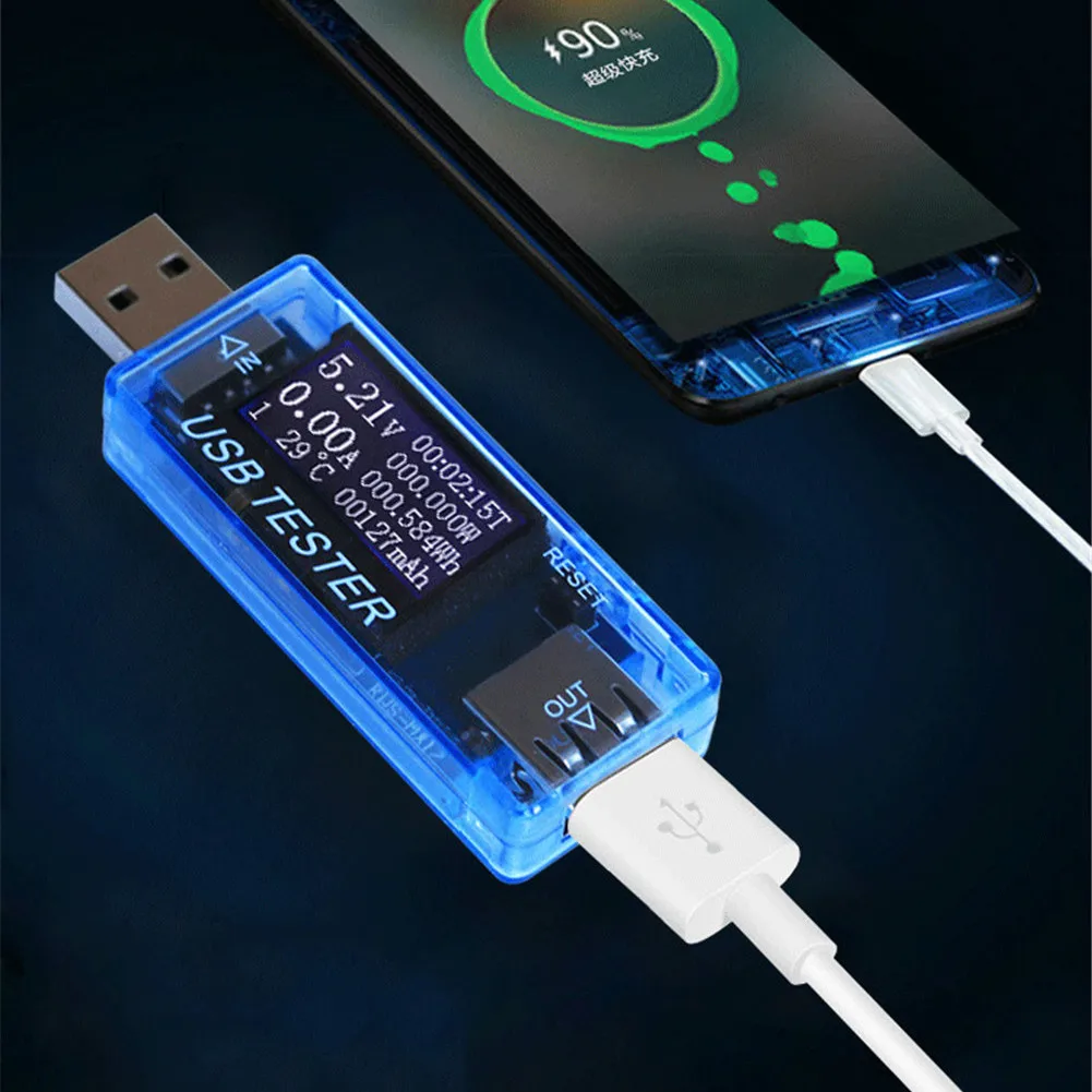 Цифровой USB вольтметр тестер детектор напряжения от QC2.0 до 3 0 быстрая зарядка