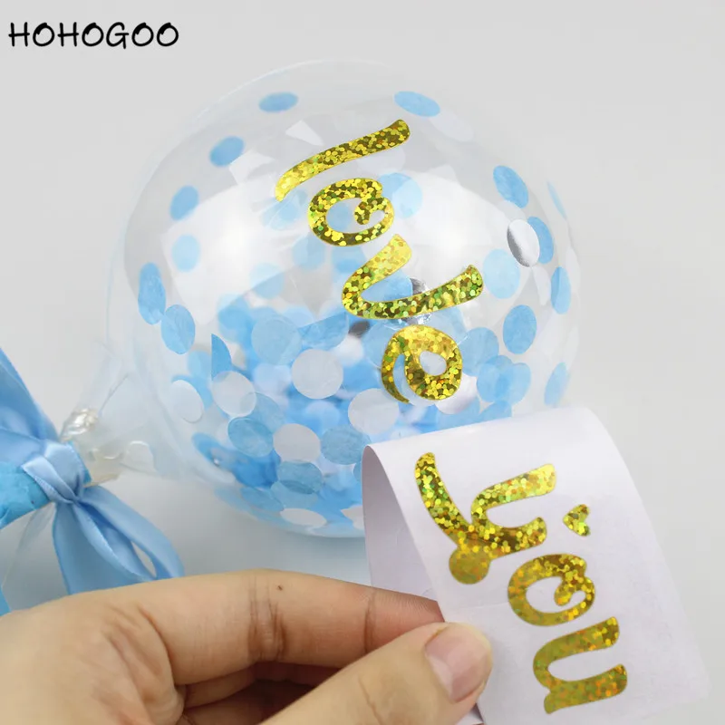 HOHOGOO 1 комплект 5 дюймов прозрачный BoBo конфетти воздушные шары День рождения