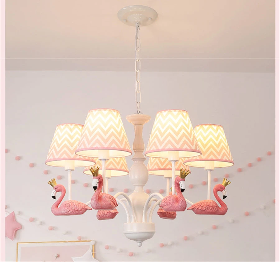 Baby pink дома деко Фламинго большой люстры для гостиной детские дети висячие светильники детская спальня лампа