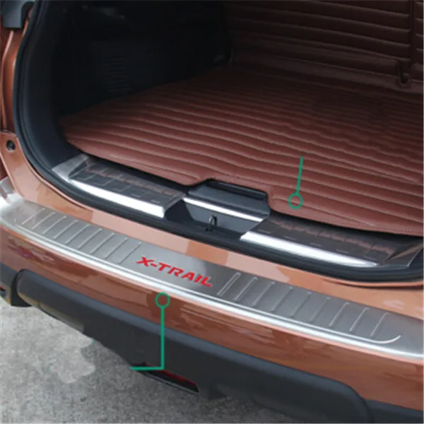 

Rogue Steel Rear Bumper Protector Sill Trunk Guard Cover Trim For Nissan X-Trail X Trail T32 2014 2015 2016 Car Accessories