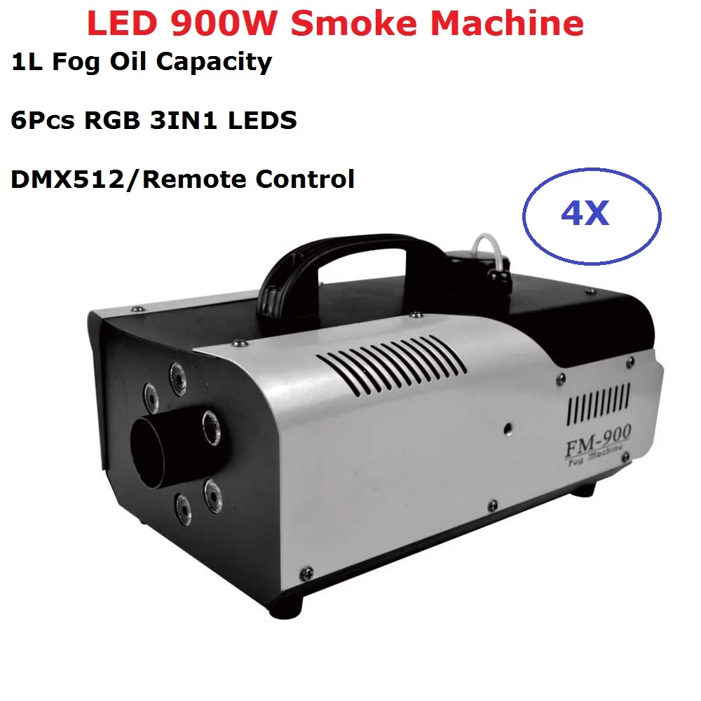 

Mini LED 900W Fog Smoke Mist Machine Stage Effect Disco DJ Party Christmas Lighting Shows Projector Remote Control LED Fogger