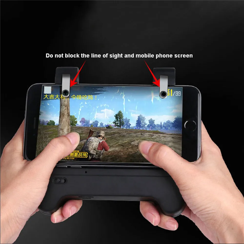Pubg Game Gamepad Joystick Grip Handle Cooling Fan with Fire Button Trigger for 4.7-5.5 inch IOS Andriod Smartphone Gamepads | Электроника