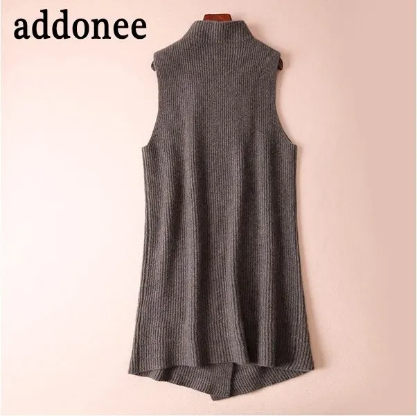 New Arrive Women Turtleneck Cashmere Pullovers Wool Wild Sweater Solid color Casual Autumn winter Style Comfortable Warm Vest | Женская
