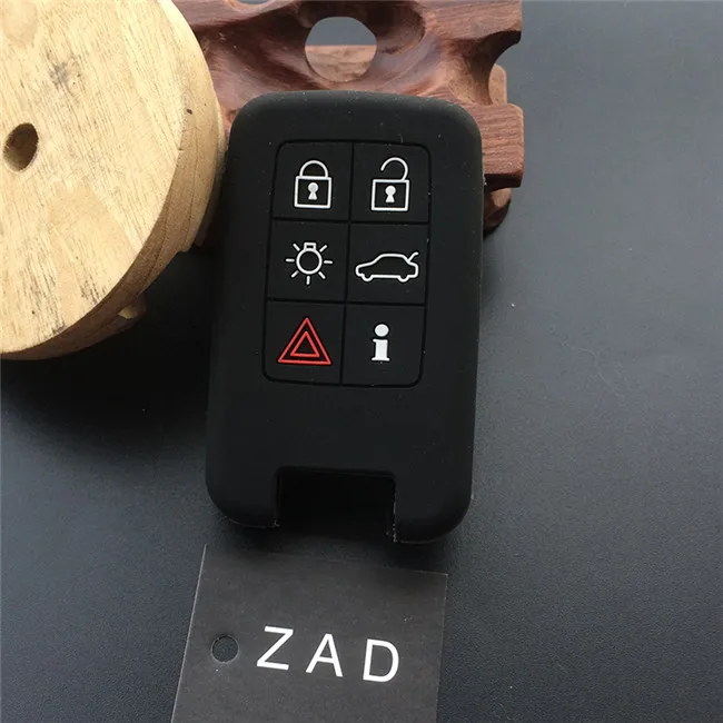 

Чехол для смарт-ключей ZAD, силиконовый резиновый чехол для Volvo S40, S60, S80, V50, V70, XC60, XC70, XC90, 6 кнопок