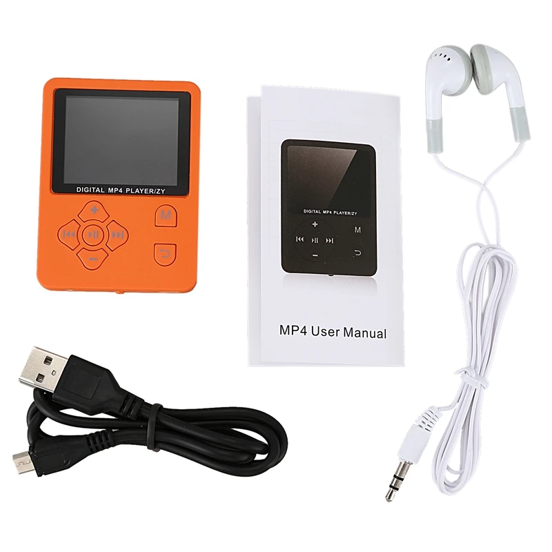 Mp4 плеер с ЖК экраном 1 8 дюйма поддержкой Tf карты до 32 Гб Hi Fi Fm радио мини Usb