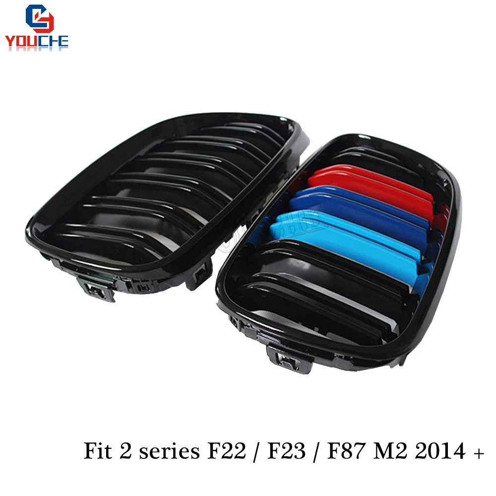 Gloss M 2 slat Решетка переднего бампера решетка сетки для BMW M2 F87 серии F22 F23 Coupe Cabriolet 220i