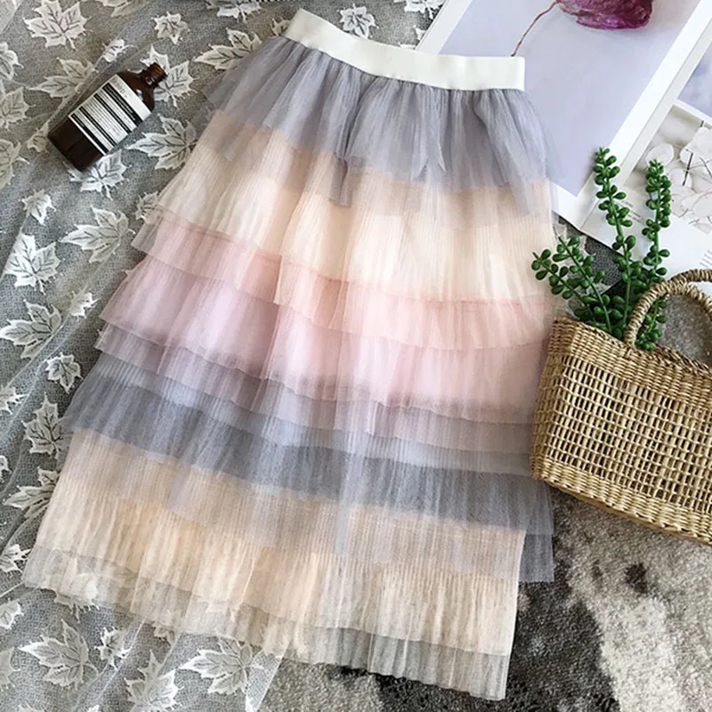 Новый 2019 Летнее платье для маленьких девочек детское из сетчатой ткани с