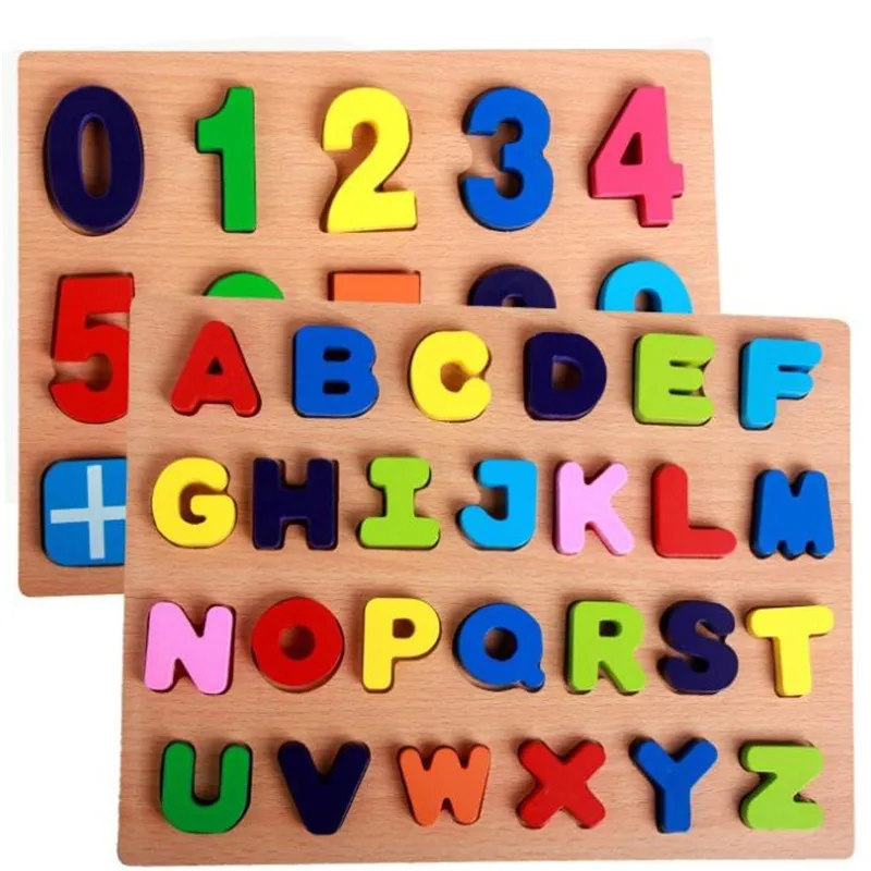 Красочные 3D верхний корпус Lowercase ABC и алфавит цифры головоломка развивающая