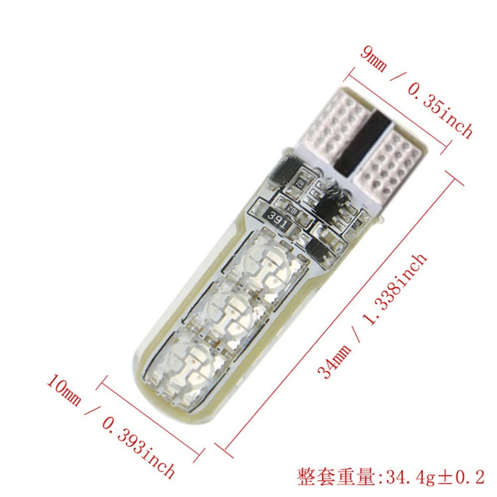 2 шт. автомобильные RGB LED 12 В T10 W5W 194 168 5050 6SMD o лампы для чтения клиновидная боковая