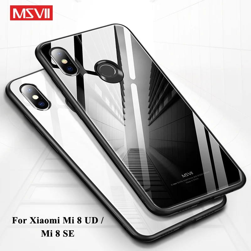 Msvii 6D Tempered Glass Case For Xiaomi Mi 8 SE Full Protection Coque Mi8 Explorer Back Cover Fundas Bumper |