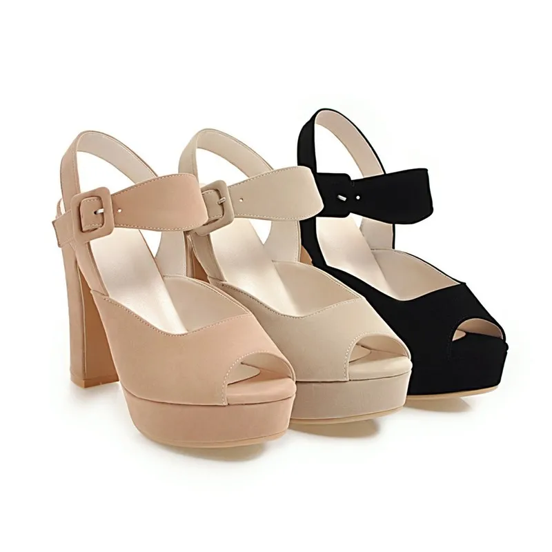 TXCNMB 2020 new arrival women sandals buckle summer shoes elegant super thin high heels platform woman wedding | Обувь