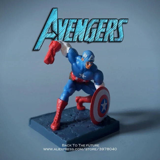 Disney Marvel Мстители Капитан Америка 6 см фигурка аниме мини украшение Коллекция ПВХ