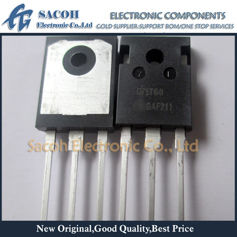 

Original 10PCS/Lot IGW75N60T G75T60 75T60 or IGW75N65H5 G75EH5 75N60 TO-247 75A 600V Power IGBT Transistor