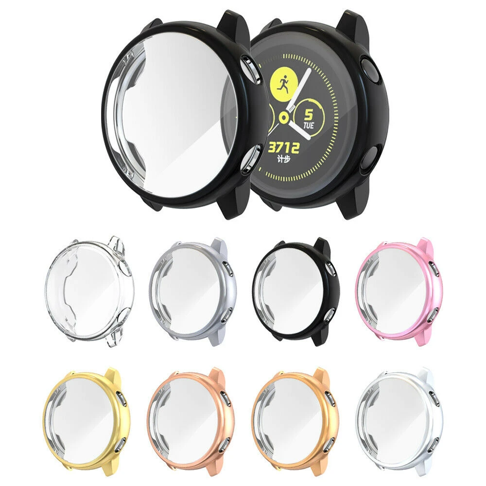

For Samsung Galaxy Watch Active Plating Protective Screen Full Coverage Screen Protector case Soft Cover Film for Galaxy Active