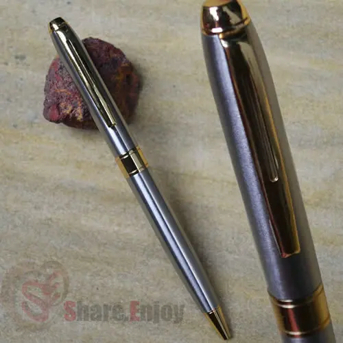 Шариковая ручка JINHAO 031 элегантная нержавеющая сталь и золотой тонкий | Канцтовары