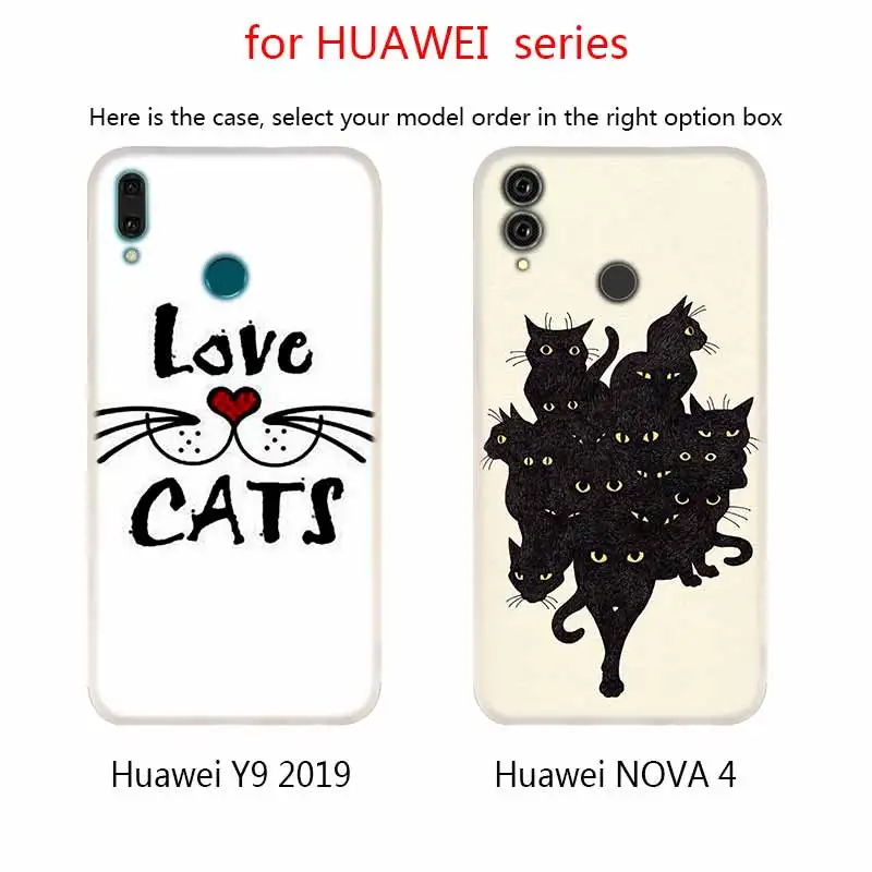 Мягкий силиконовый чехол для Huawei Mate 30 20 10 Lite Pro 20X S Y9 2018 2019 NOVA 3 3i 4 черный пушистый