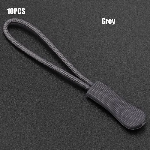 Grey 10 шт. фиксатор для застежки-молнии, фиксатор для веревочной бирки, сменный зажим, сломанная Пряжка для шитья одежды, дорожные сумки - Цвет: Grey