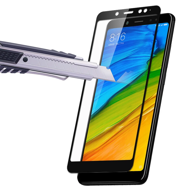 Закаленное стекло 9H для Xiaomi Redmi Note 5 Pro Plus Global 5A Prime Y1 Lite полное покрытие защита