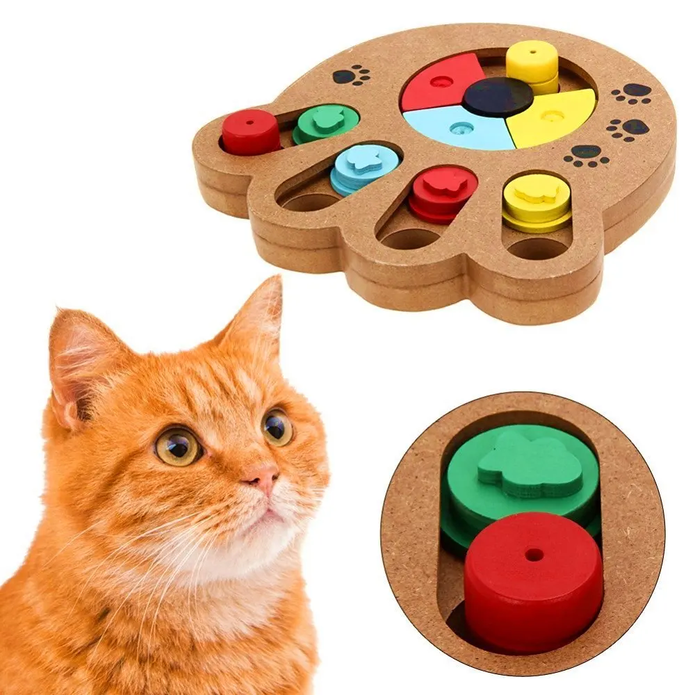 Деревянные игрушки-пазлы для собак с изображением костей лап кормления