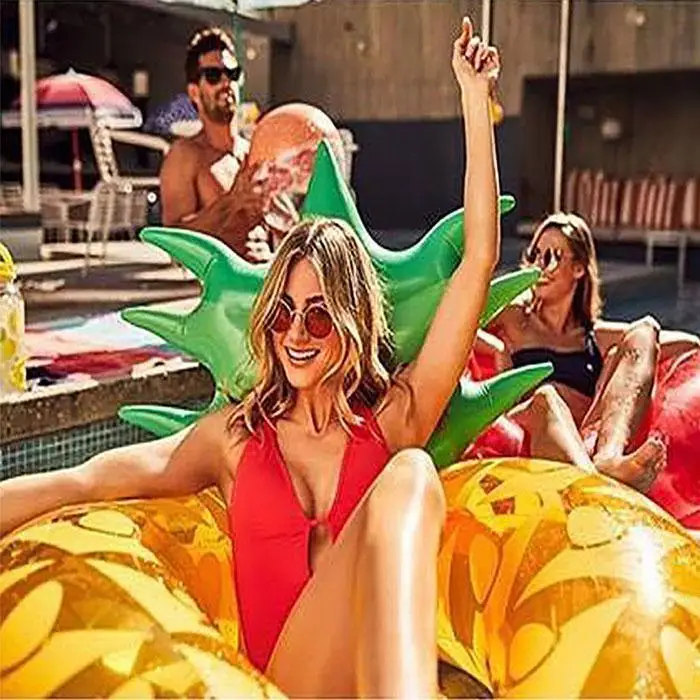 Надувное кольцо для плавания с ананасом плавающий круг бассейна детей и взрослых