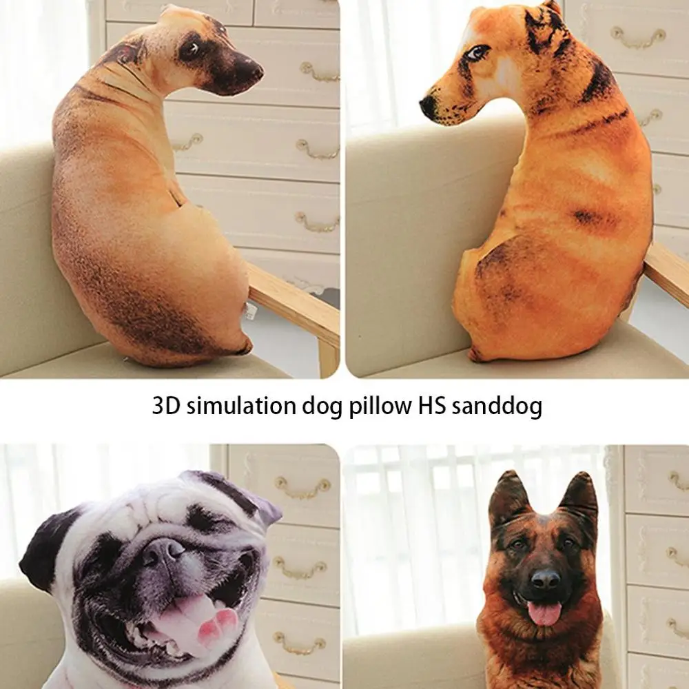 3D Simulation Dog Pillow Shapi Dalmatian Husky Plush Cushion Office Napping Home Practical Washable | Дом и сад