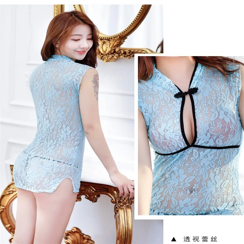 YiRanMei новые синие кружевные сетчатые женские сексуальные трусики Babydolls для