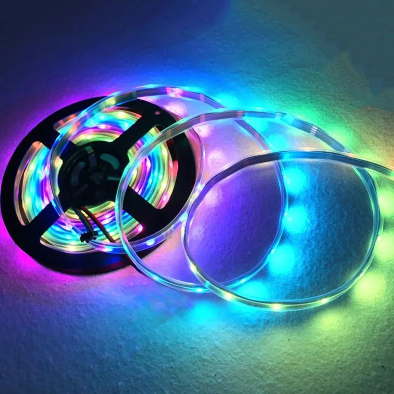 WS2815 12v светодиодные ленты RGB Светодиодные полосы индивидуально адресуемых Dual-сигнал ЖК-экрана Рубан ленты подсветка 30/60 светодиодов/m Водонепроницаемый