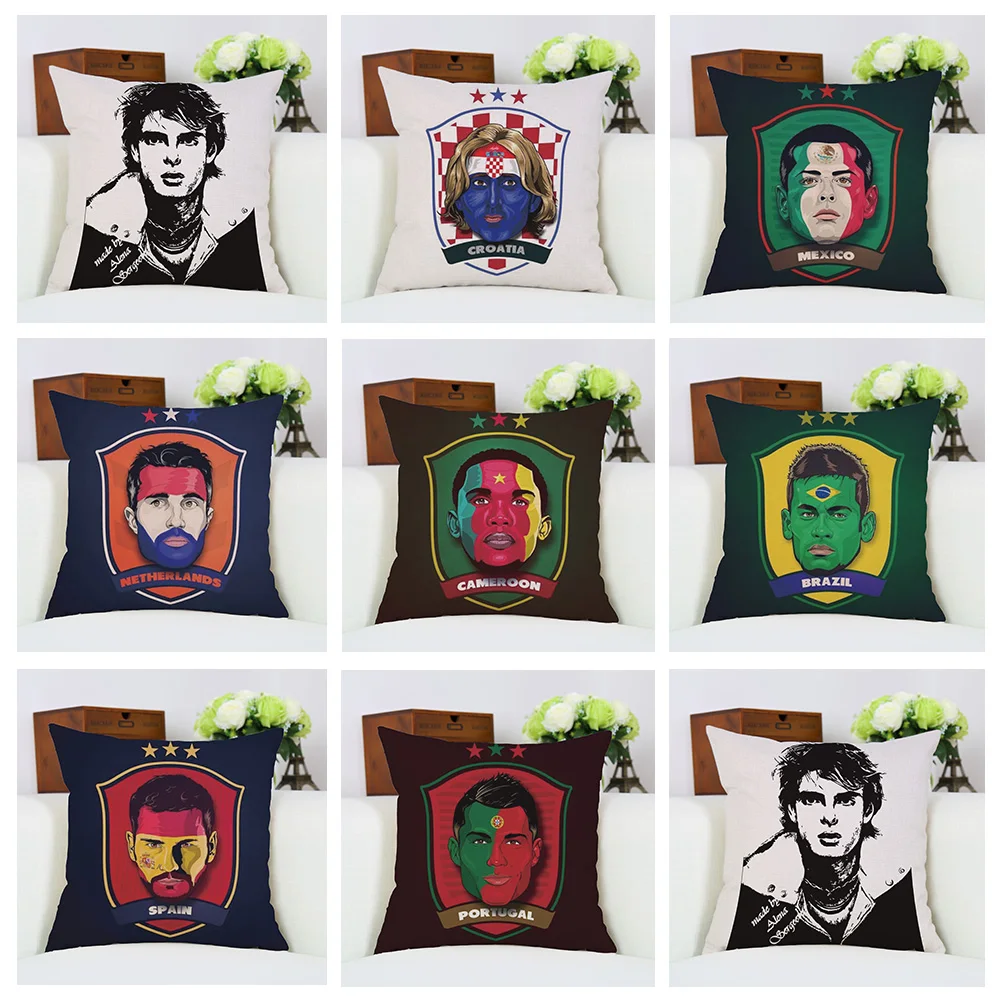 Футбол Звезда хлопковый текстиль с принтом наволочка Вентиляторы поставки