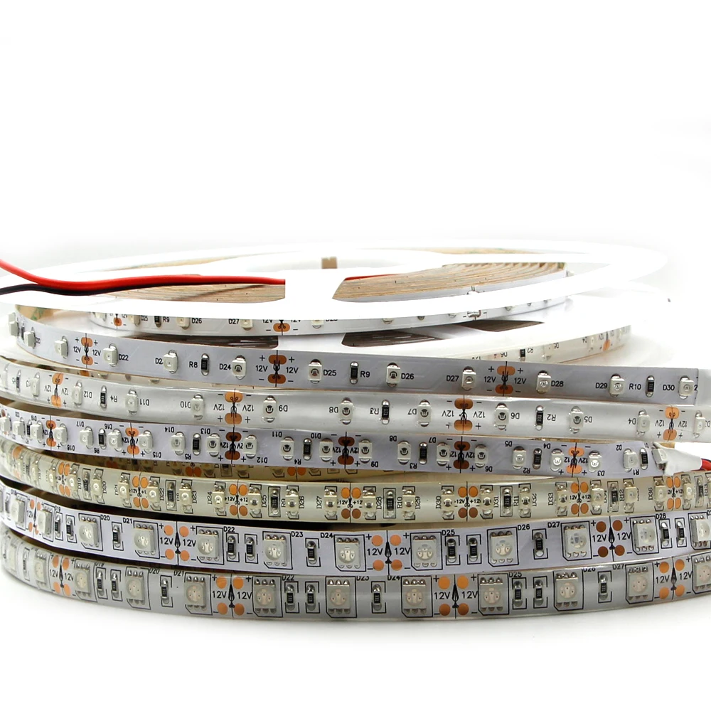 Ip67LED полоса света 600нм настоящий оранжевый SMD 5050 3528 лента Диодная Веревка огни 12 в 1