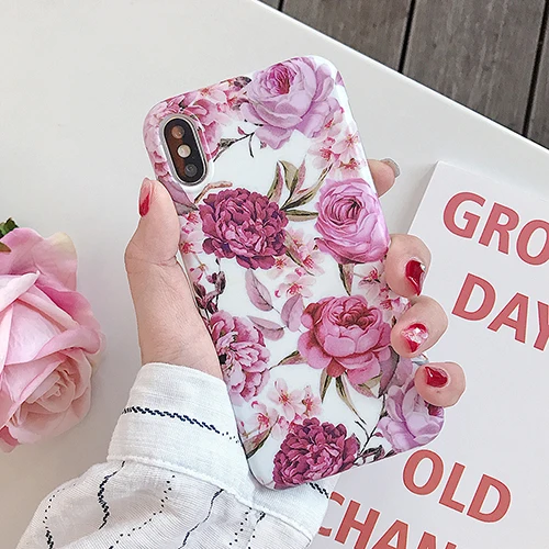 j LOVECOM Винтаж банан листья и цветы чехол для телефона для iPhone 11 Pro Max XR XS Max 6 6S 7 8 Plus X мягкий IMD Телефон задняя крышка чехол - Цвет: j