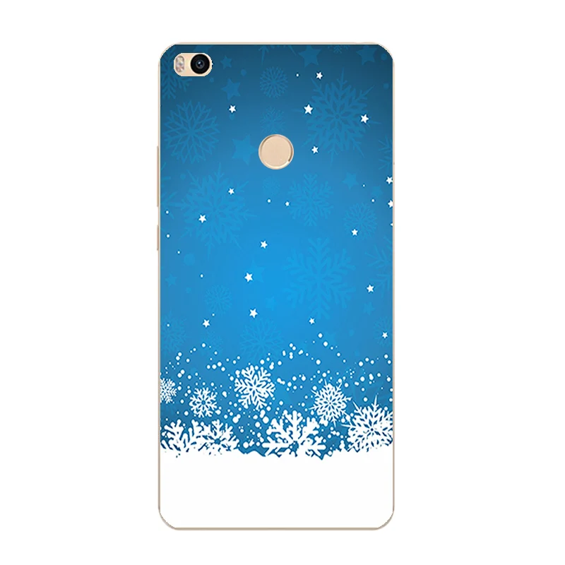 6.44&quot For Xiaomi MAX MAX2 Silicone Phone Case for MIX Shell Thin Mi6 6Plus TPU Bumper Back Cover White Snow Pattern | Мобильные