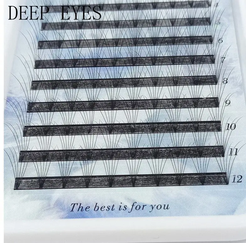 QUXINHAO New 6D Russian Volume Fake Eyelashes Extension Short Stem Pre Made Fans Mink Falsh Custom Extensions | Красота и здоровье