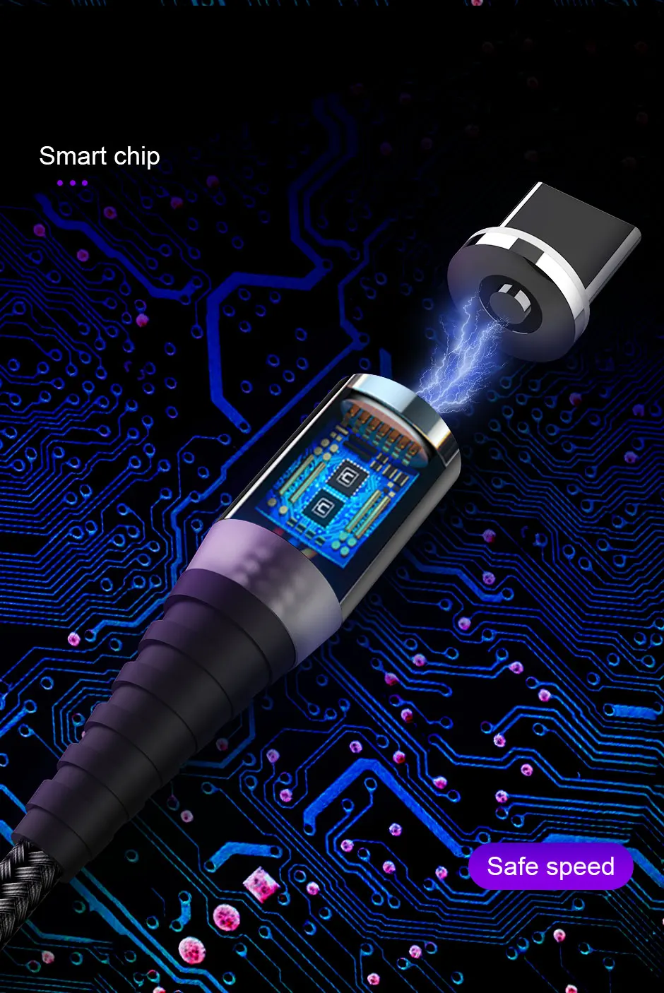 Магнитный usb-кабель APPACS для быстрой зарядки, кабель типа C, Магнитный зарядный кабель Micro USB для зарядки и передачи данных, кабель USB для мобильного телефона